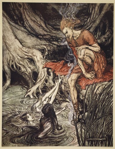 Die reinen, glänzenden Kinder des Rheins erzählten mir von ihrem Kummer, Illustration aus 